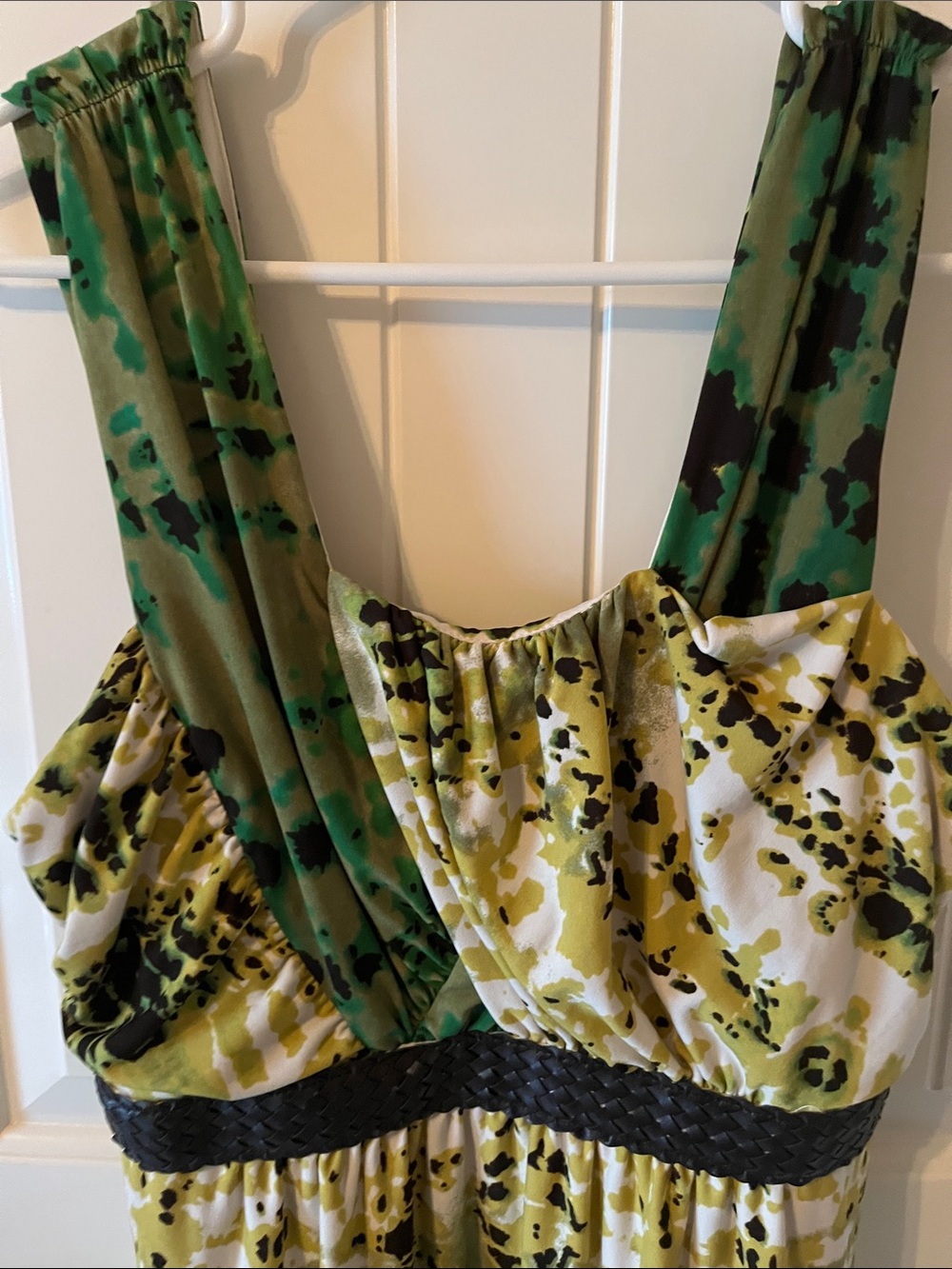 Rabbit Rabbit Rabbit Green Patterned Sleeveless Midi Dress - Picture 4 of 4